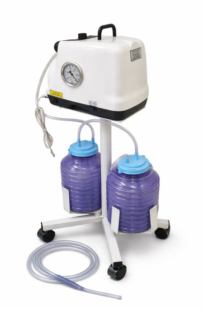 Aspirador Cirúrgico Elétrico Com RodÍzios Até 24l/Min. Bivolt Chaveado - Modelo MRM300C2 - 2x3 Litros - Marca Aspiravida