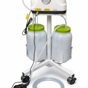 Aspirador Cirúrgico Elétrico Com RodÍzios Até 24l/Min. Bivolt Chaveado - Modelo MRM300C2 - 2x5 Litros - Marca Aspiravida